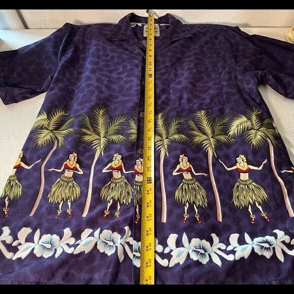 Steve & Barry Hula Girls Men's Large Multicolor Short Sleeve Button Down. - Picture 6 of 8